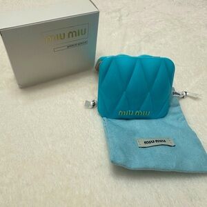 Miu Miu Blue Double Sided Mirror with Dust Bag NIB